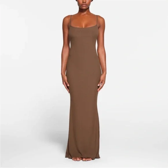 NWT SKIMS lounge slip dress in oxide - Picture 3 of 7